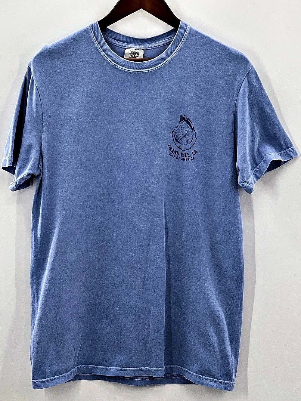 528 Comfort Colors Medium Grand Isle, LA Gulf of America Graphic Short Sleeve